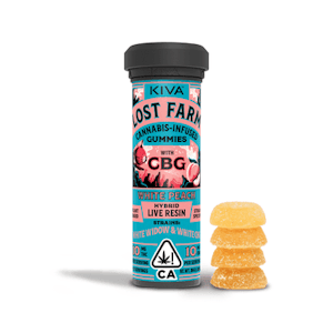 KIVA - Lost Farm | White Peach | Live Resin + CBG | Gummies