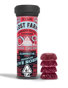 KIVA - Kiva Lost Farm Gummies Dark Cherry 100mg Illuminati OG