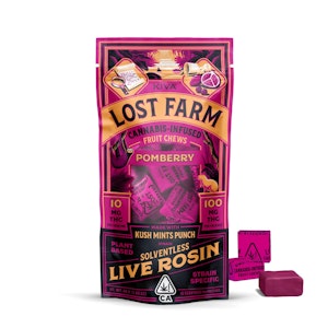 LOST FARM - Lost Farm - 100mg Live Rosin Chews - Pomberry x Kush Mints