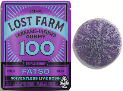 LOST FARM - [Lost Farm] Live Rosin Gummy - 100mg  - Triple Berry Fatso (H)