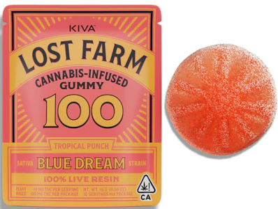 LOST FARM - [Lost Farm] Live Resin Gummy - 100mg - Tropical Punch - Blue Dream (S)