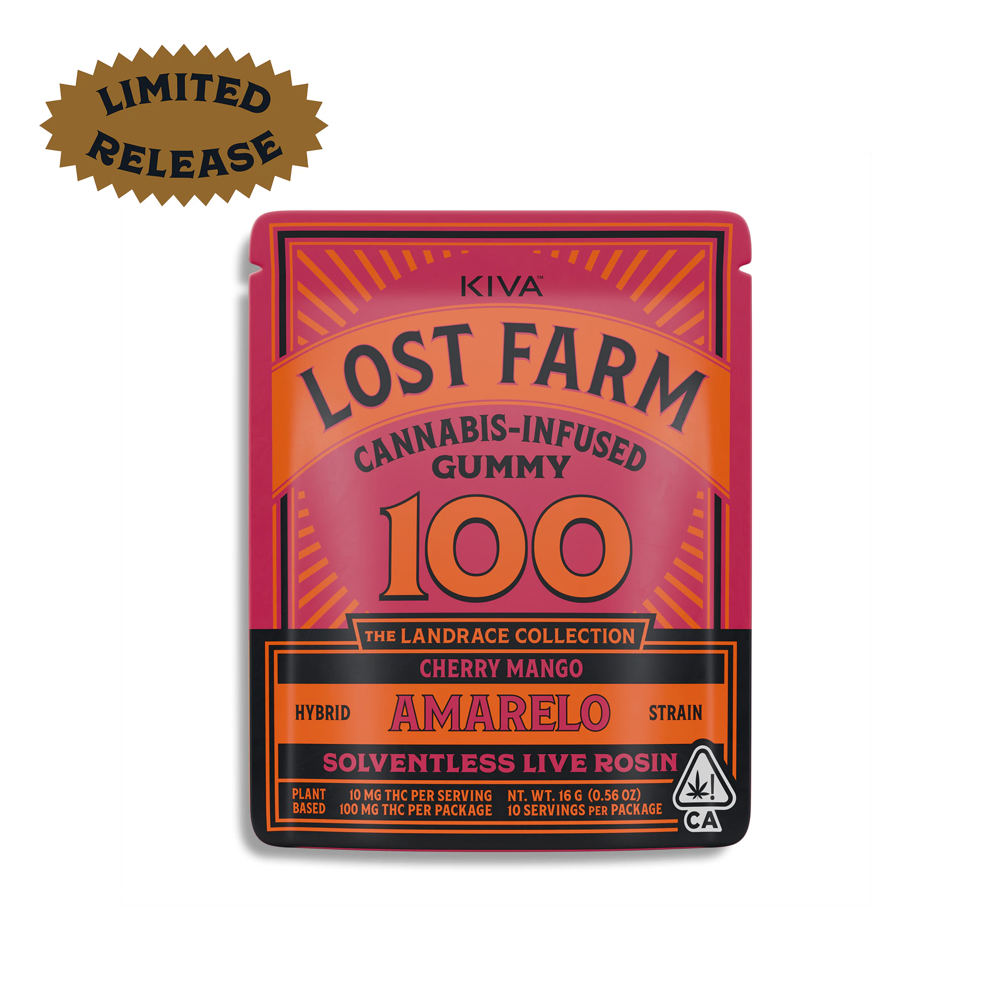 Lost Farm - Lost Farm - 100mg Live Rosin Gummy - Cherry Mango x Amarelo  Main Image