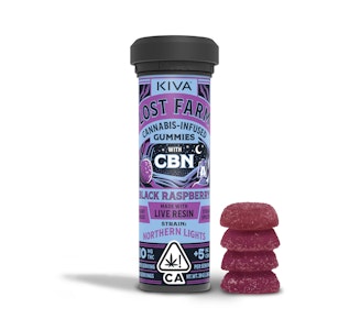 LOST FARM - Black Raspberry (Live Resin Infused) Gummies - 2:1(THC:CBN) - 100mg - Lost Farms