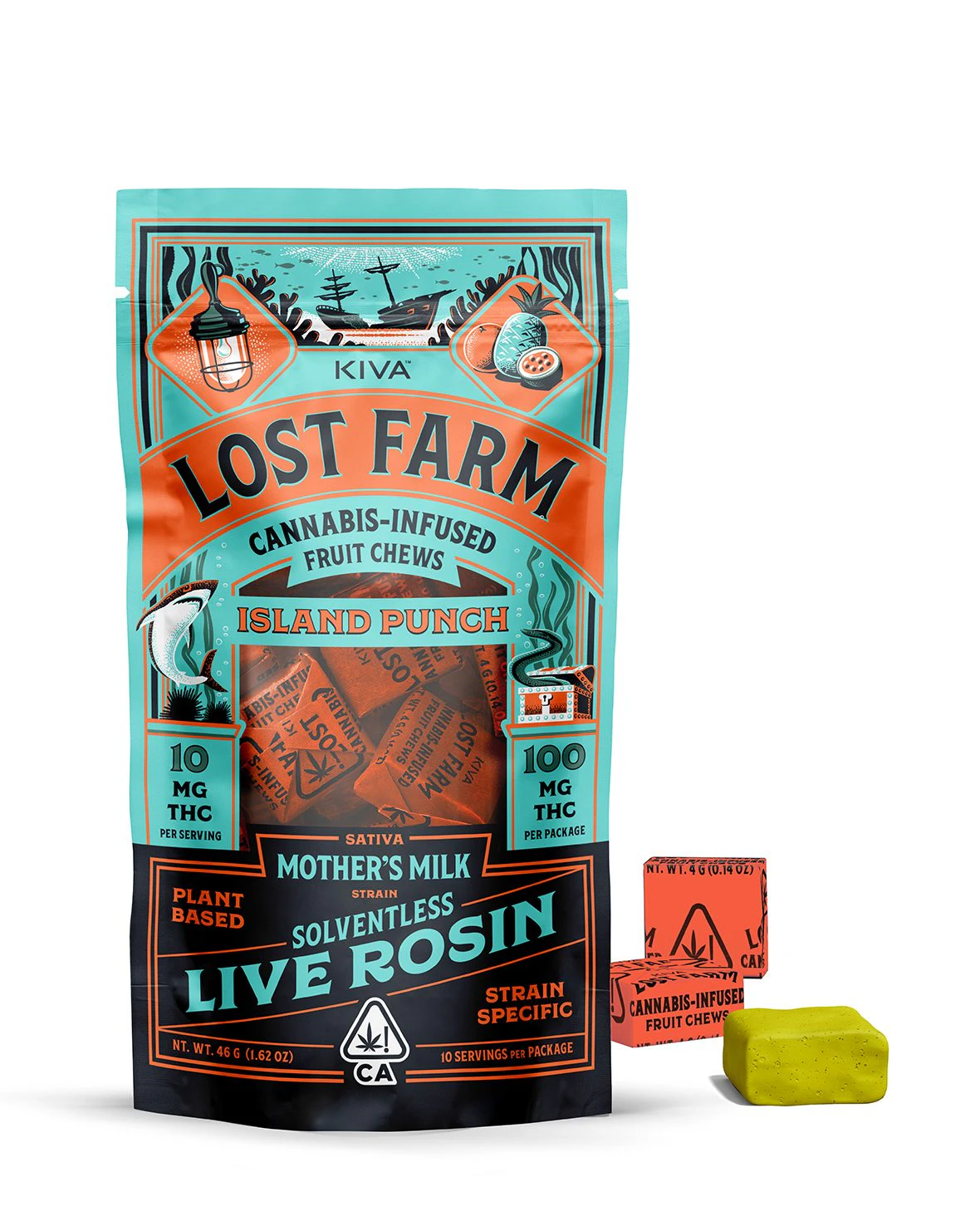 Kiva Confections - Lost Farm Island Punch X Mother's Milk Live Rosin 100mg Main Image