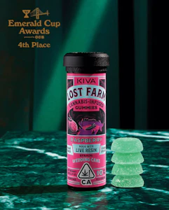 Lost Farm - Raspberry (H) | 100mg Live Resin Gummies | Lost Farm