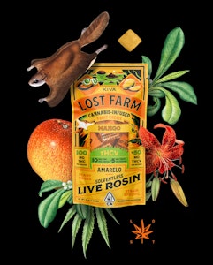LOST FARM - [Lost Farm] Live Rosin THCV Chews - 100mg -  10:5 THC:THCV Mango Amarelo (S)