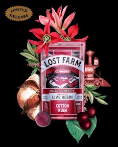 KIVA - Lost Farm Cotton Kush x Black Cherry Resin Gummies - 100mg - KIVA