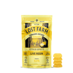 Kiva Confections - Lost Farm Citrus Spritz x Napa Live Resin - 100mg