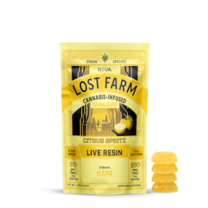 Kiva Confections - Kiva - Lost Farms - Citrus Spritz x Napa - 100MG - Sativa - Edible Gummies