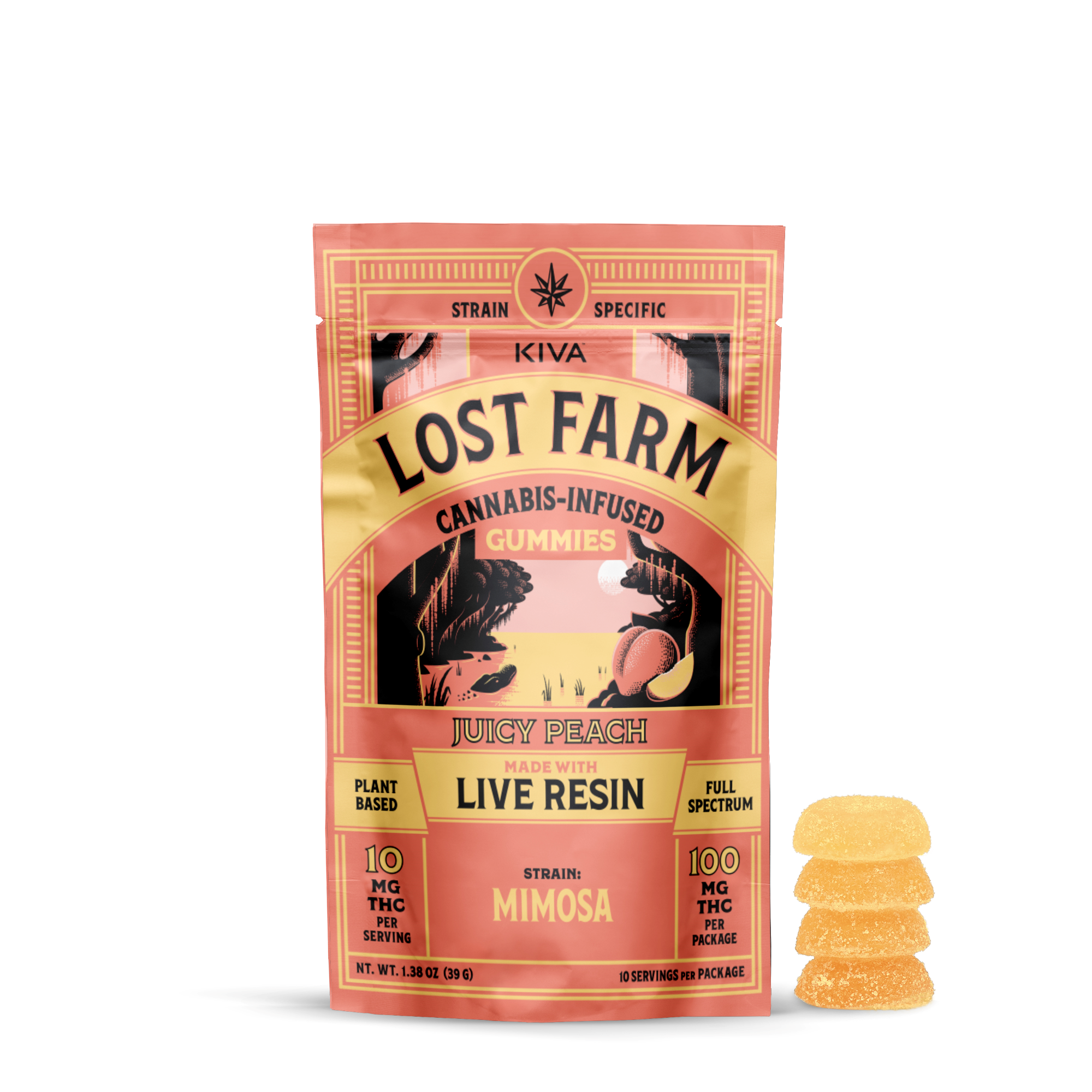 Lost Farm | Juicy Peach x Mimosa Live Resin - 100mg Edible