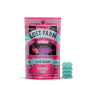 Kiva Confections - Kiva - Lost Farms - Raspberry x Wedding Cake - 100MG - Indica Dominant - Edible Gummies