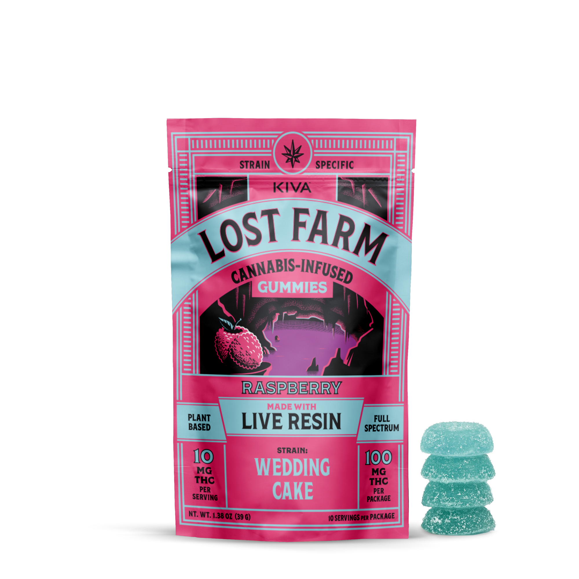 Lost Farm | Raspberry x Wedding Cake Live Resin - 100mg Edible
