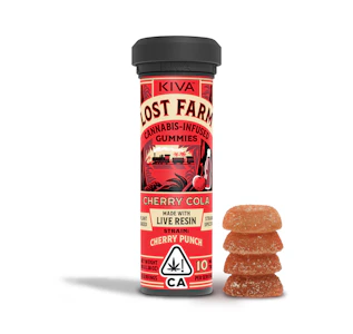 LOST FARM - Cherry Cola (Live Resin Infused) Gummies - 100mg (I) - Lost Farms