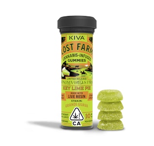 LOST FARM - Key Lime Pie (Live Resin Infused) Gummies - 100mg (H) - Lost Farms x Sonoma Hills Farm
