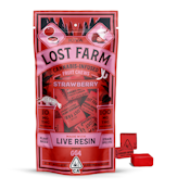 Lost Farm-Strawberry-Solventless Live Rosin-Gummies-Hybrid-200mg