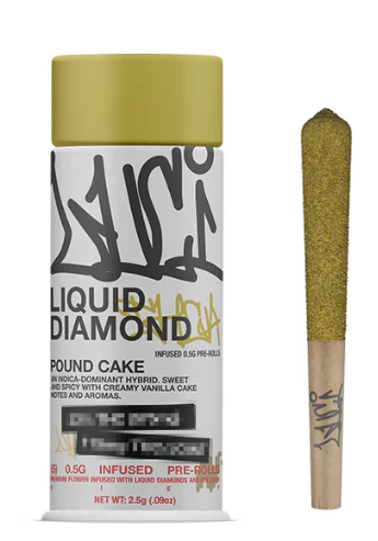 Luci - Pound Cake Liquid Diamond Infused 0.5g Pre-Roll 5pk Main Image