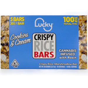 Lucky Family Brands - Cookies & Cream 100mg Crispy Rice Bar - Lucky Family