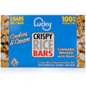 Lucky - Crispy Rice Bars with Rosin - Cookies & Cream - 100mg