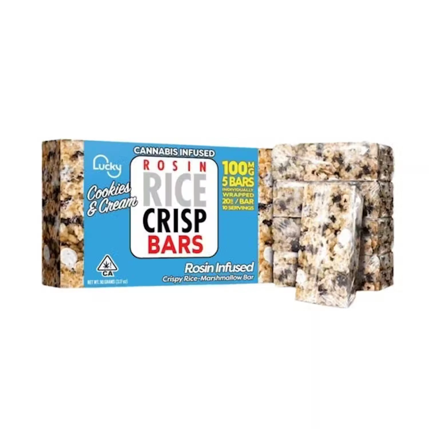 Lucky - Lucky Cookies & Cream Crispy Rice Bars with Rosin 100mg Main Image