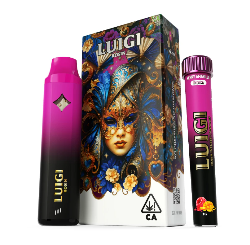 Luigi - Luigi | Berry Amarillo | Rosin All-In-One Vape 1g + Infused Bubble Hash Rosin Preroll Blunt 1g Main Image