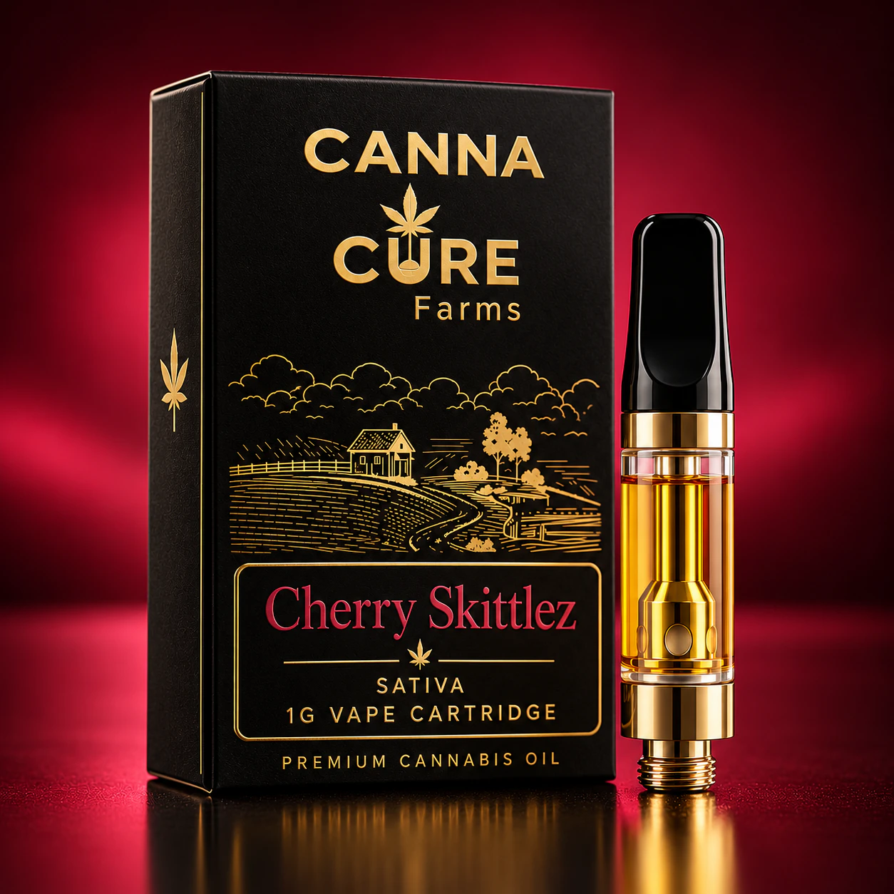 Canna Cure Farms LLC - Canna Cure | 1g Vape Cartridge | Cherry Skittlez | | Sativa Main Image