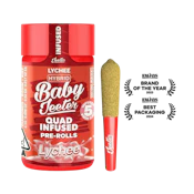 Lychee (H) | .5g 5pk Quad Infused Rosin Enhanced Baby Jeeter Prerolls | Jeeter
