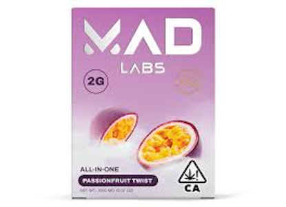 MAD LABS - MAD LABS | PASSIONFRUIT TWIST - AIO | CARTRIDGE | 2G