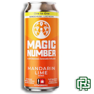 MAGIC NUMBER - Mandarin Lime Nano Soda | 12oz 100mg (THC)