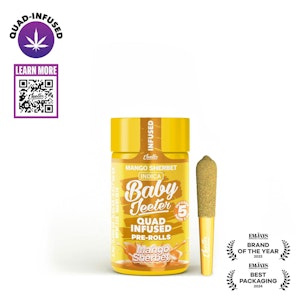 JEETER - Jeeter Baby | Mango Sherbet | Infused Pre-Roll Pack | [2.5g] 5pk | Indica