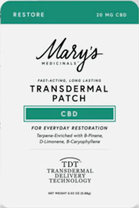 Mary's Medicinals™ - [Mary’s Medicinals] Transdermal Patch - 20mg - CBD
