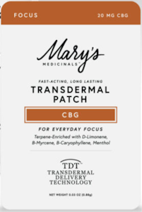 Mary's Medicinals - [Mary’s Medicinals] Transdermal Patch - 20mg - CBG