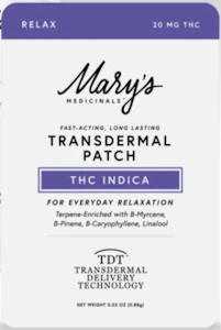 Mary's Medicinals™ - [Mary’s Medicinals] Transdermal Patch - 20mg - Indica