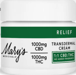 Mary's Medicinals™ -  [Mary’s Medicinals] Transdermal Cream - 1000mg - 1:1 NO FRAGRANCE