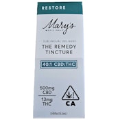 MARY'S MEDICINALS - Tincture - 40:1 - CBD:THC - Restore - 13MG