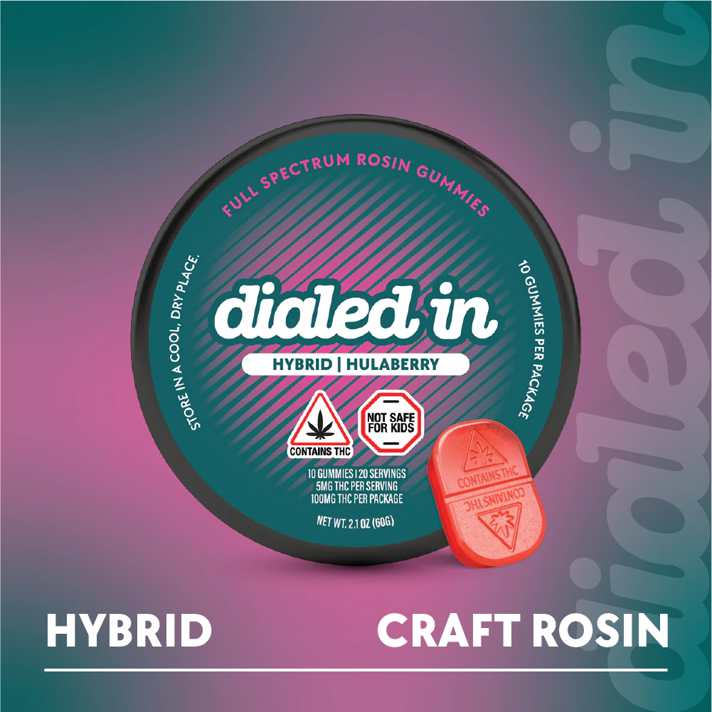 dialed in - Hulaberry | Classic Hybrid Rosin Gummies 100mg | TAX INCLD Main Image