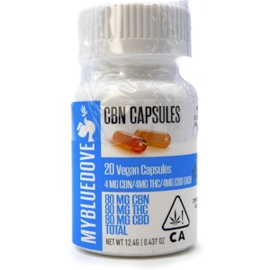 MY BLUE DOVE - CBN:THC:CBD 95mg:95mg:95mg 20 Pack Capsules - My Blue Dove