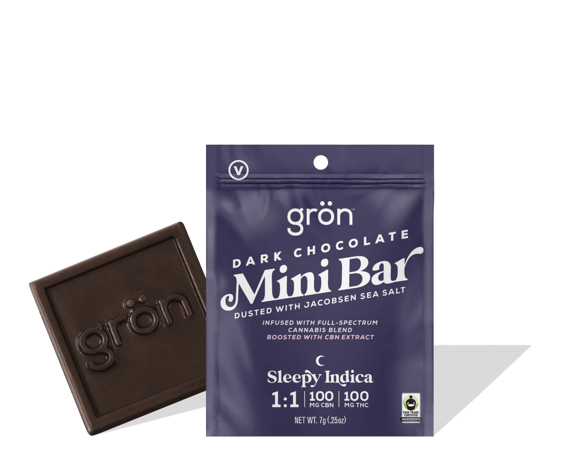 GRON - Gron | Edibles | 1:1 Dark Chocolate Mini Bar - Sleep | 100mg, 10 Main Image