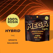MEGA - Peach Mango Rosin Hybrid Gummies - 100mg - 1ct