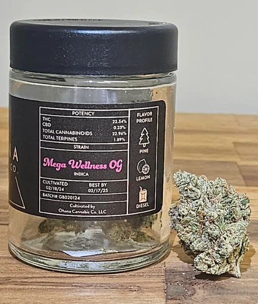 OHANA CANNABIS CO - [Ohana Cannabis Co.] Indoor Flower - 28g - Mega Wellness OG (I) Main Image