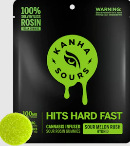 KANHA - [KANHA] ROSIN GUMMY - 100 MG - NANO - SOUR MELON RUSH (H)