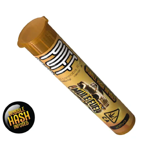 Puff - Mule Fuel x Acapulco Gold - Sativa - 44.53% THC | 1g Bubble Hash Infused (Pre-Roll) | PUFF   -BB6 FRONT