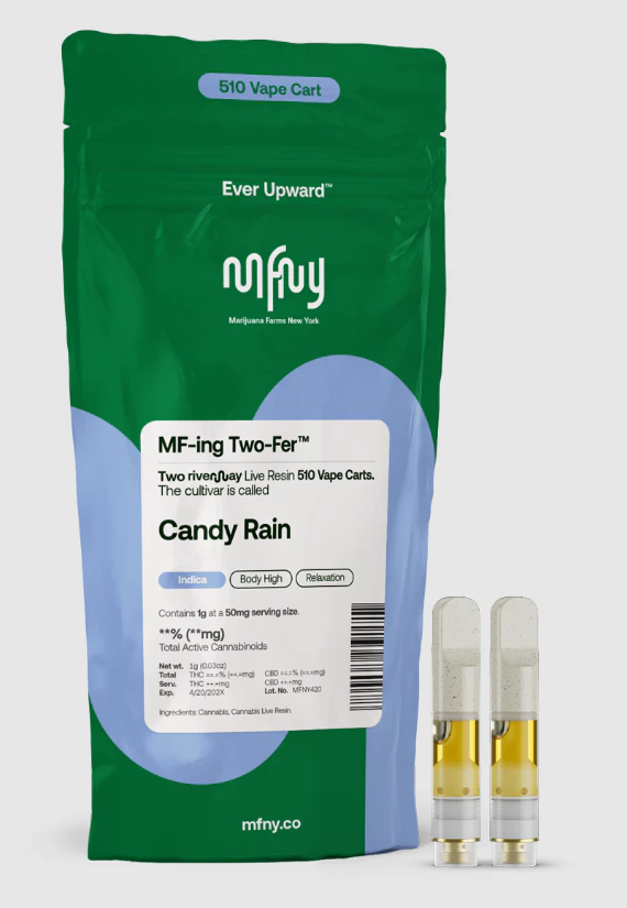 MFNY - Candy Rain 0.5g Live Resin 510 Cartridge 2pk Main Image