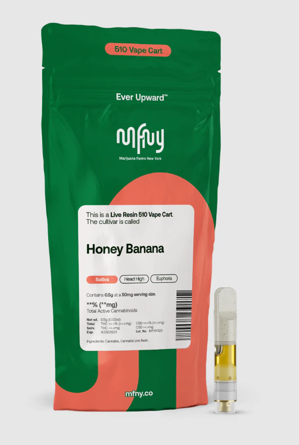MFNY - Honey Banana 0.5g Live Resin 510 Cartridge Main Image