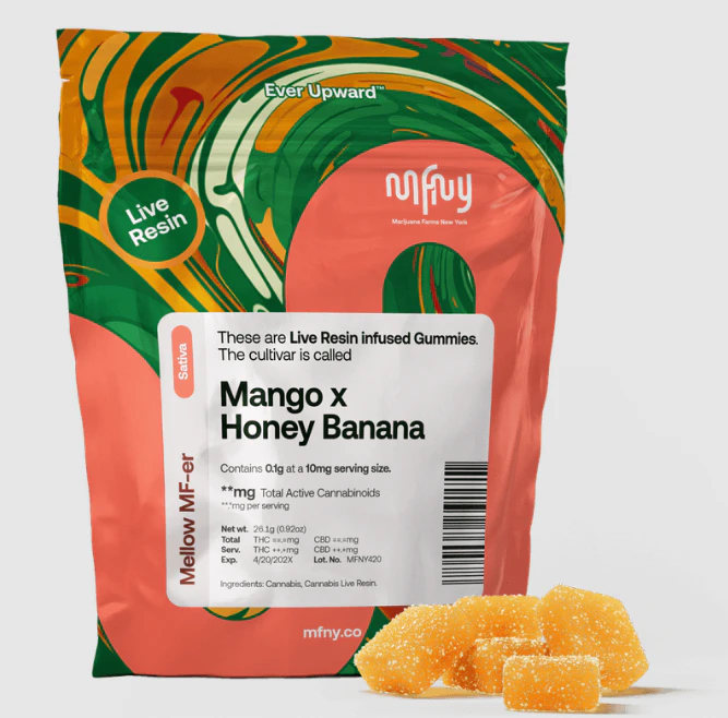 MFNY - Mango x Honey Banana Live Resin Gummies 10pk Main Image
