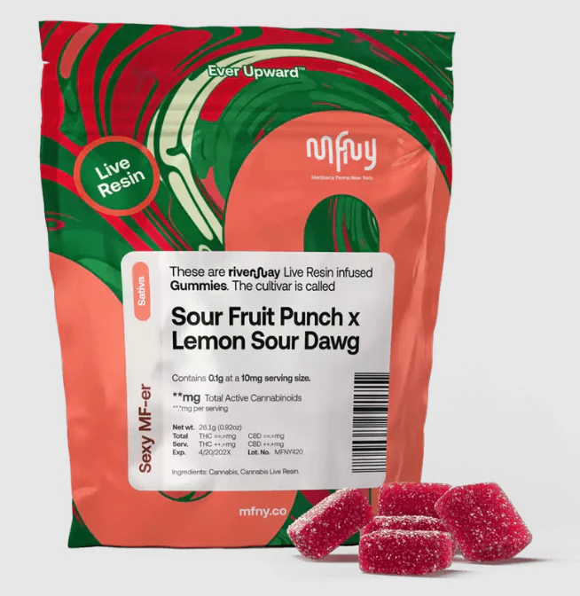 MFNY - Sour Fruit Punch x Lemon Sour Dawg Live Resin Gummies 10pk Main Image