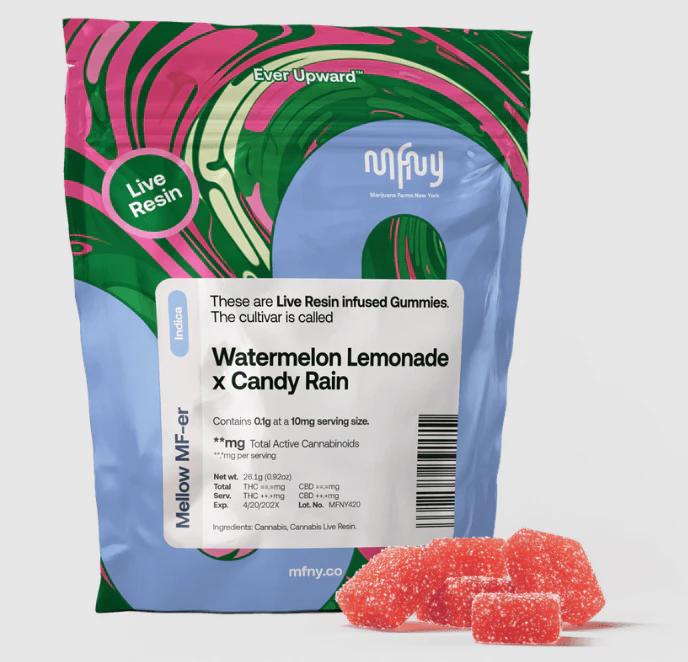 MFNY - Watermelon Lemonade x Candy Rain Live Resin Gummies 10pk Main Image