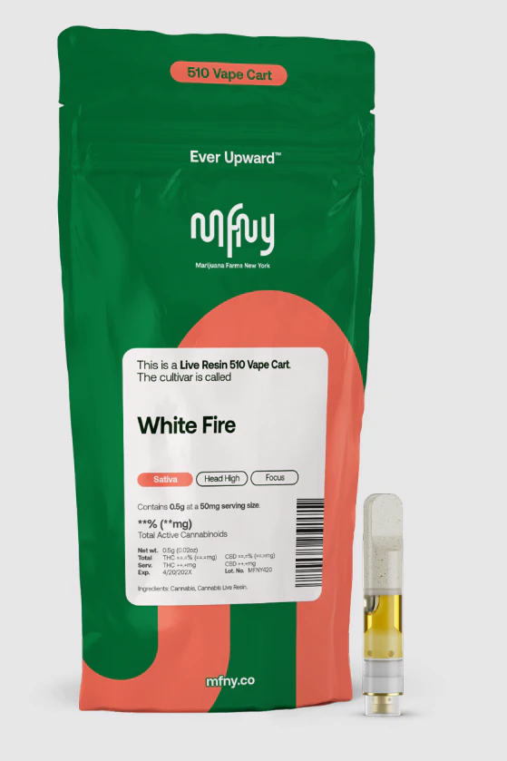 MFNY - White Fire OG 0.5g Live Resin 510 Cartridge Main Image