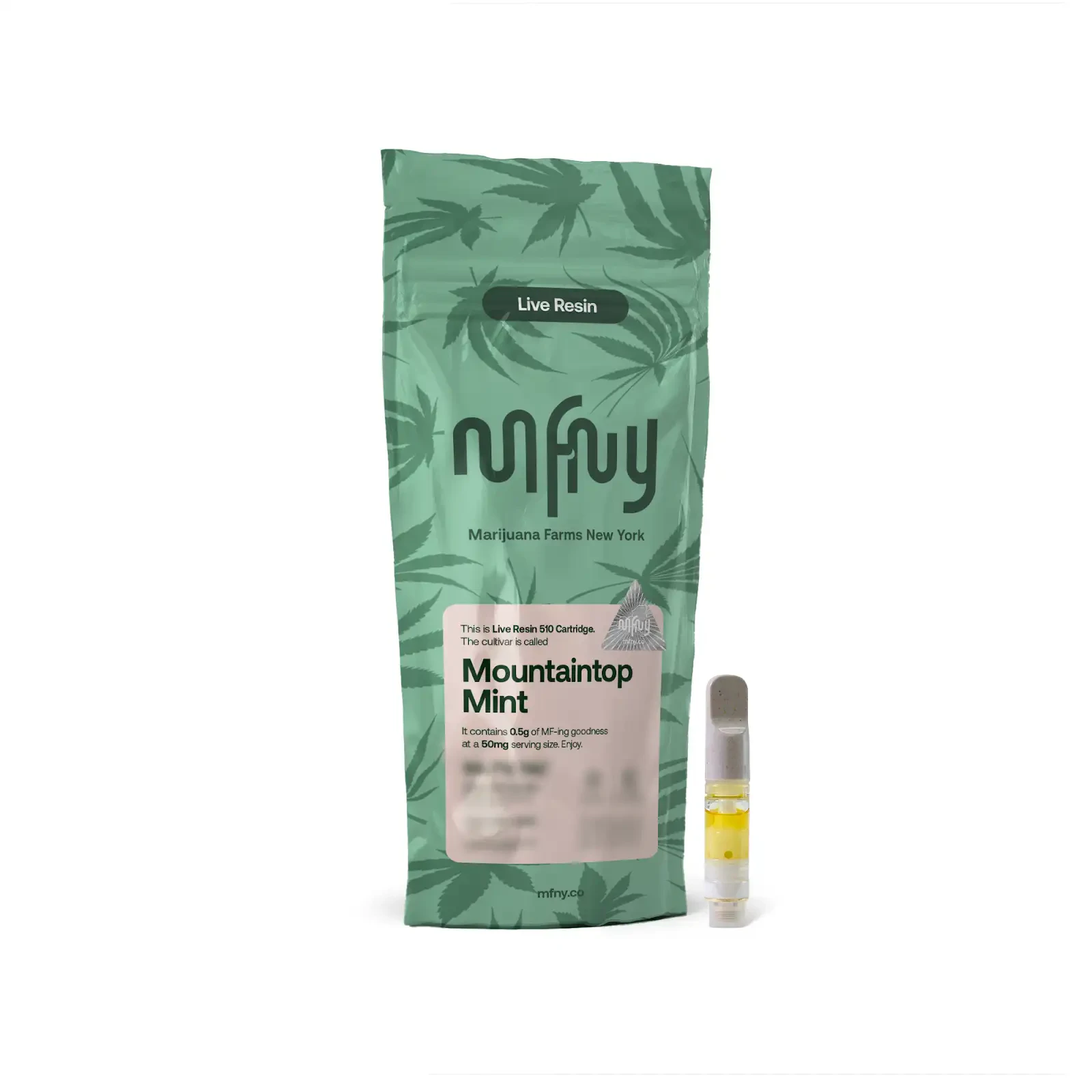 MFNY - MFNY - Mountain Top Mint - . Live Resin - .5g - 73.74% THC - Cartridge Main Image