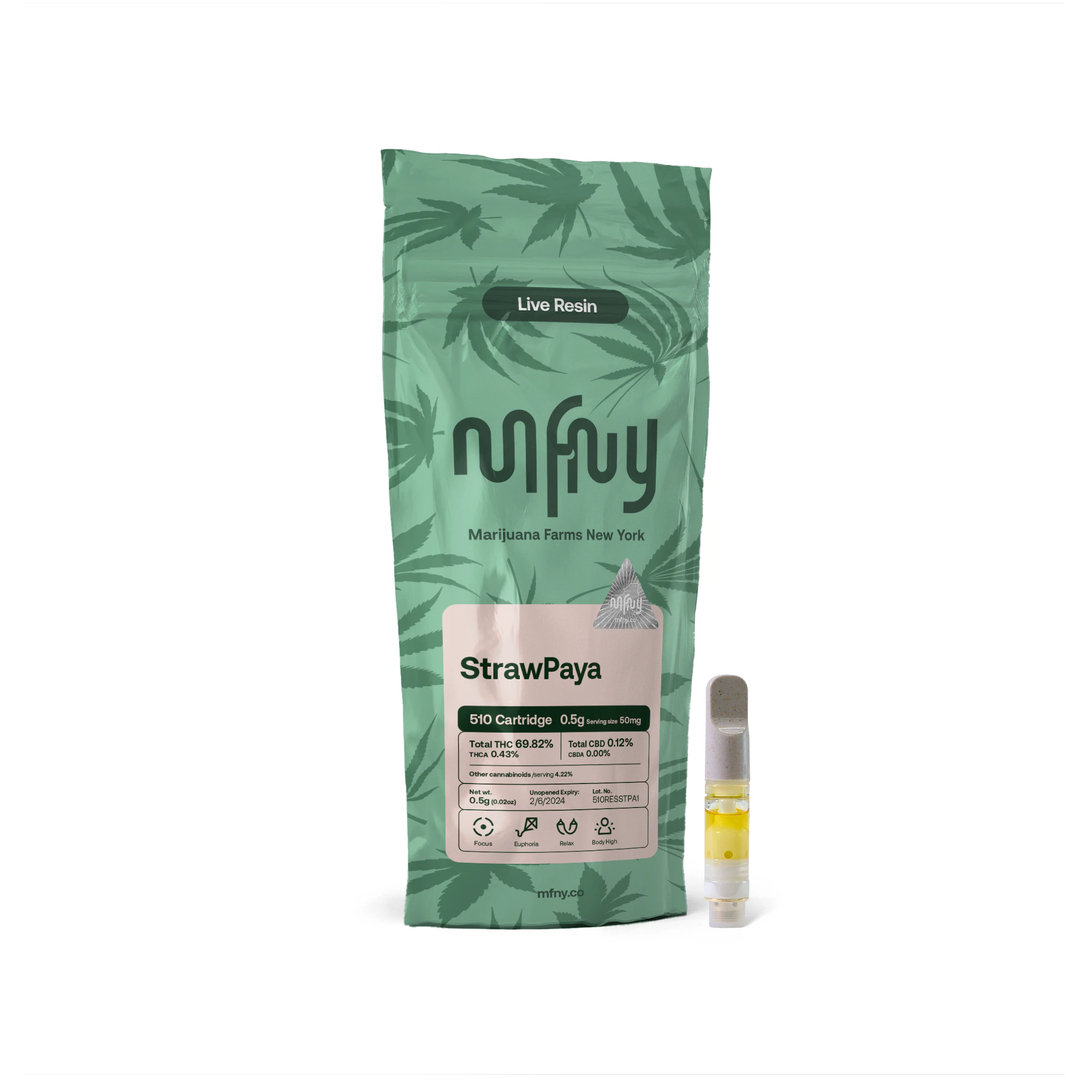 MFNY - MFNY - StrawPaya - Live Resin Cartridge - 0.5g  - Vape Main Image