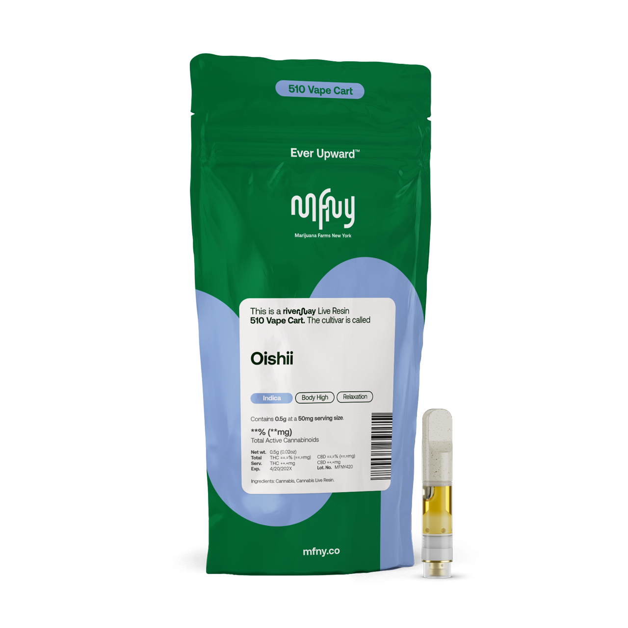 Oishii Live Resin Cartridge - 0.5g - Vape